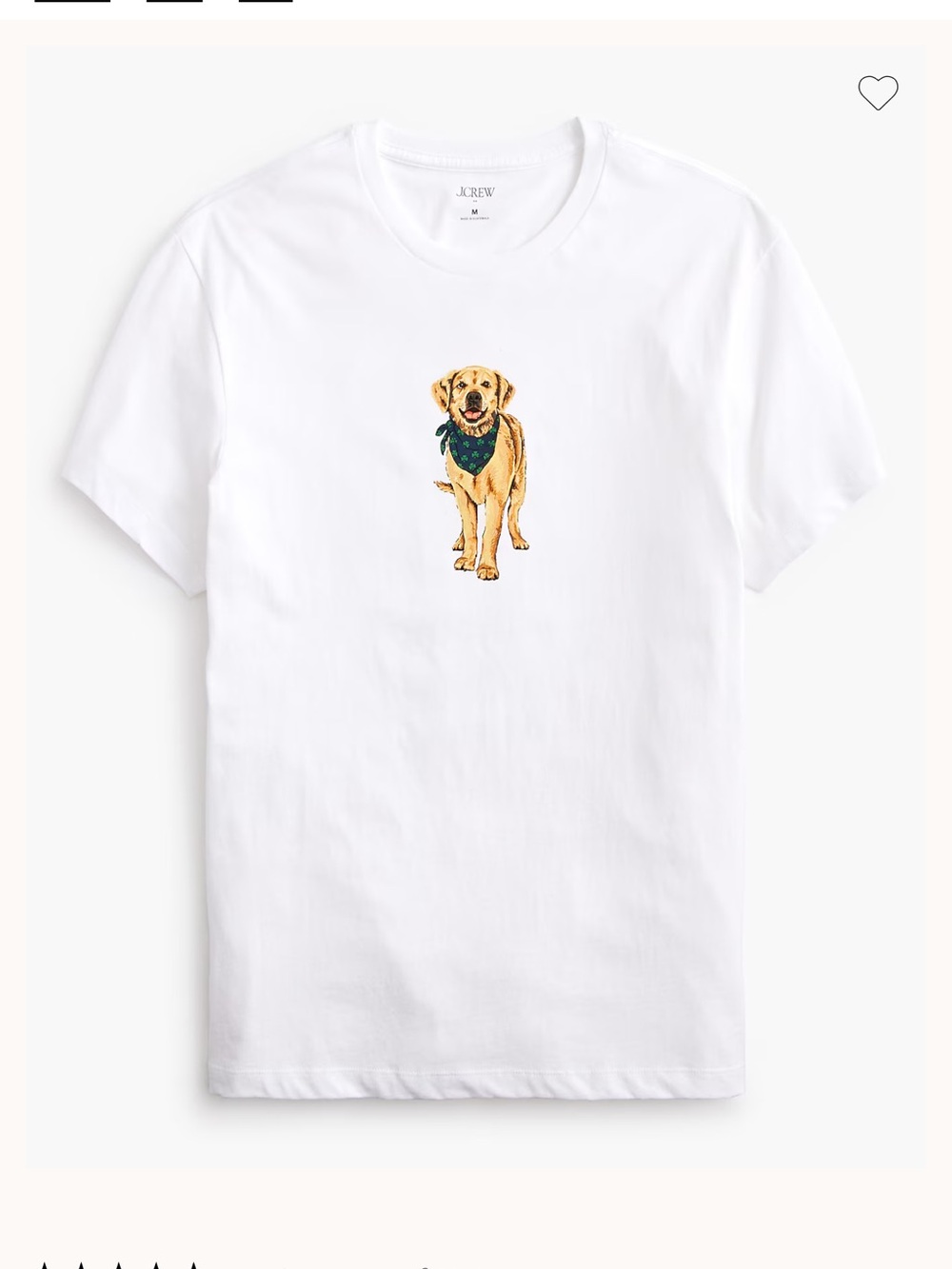 NWT J Crew Dog Lucky Bandana Graphic T-Shirt